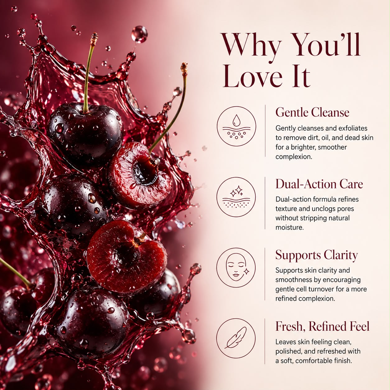 BLACK CHERRY FACE WASH & EXFOLIANT