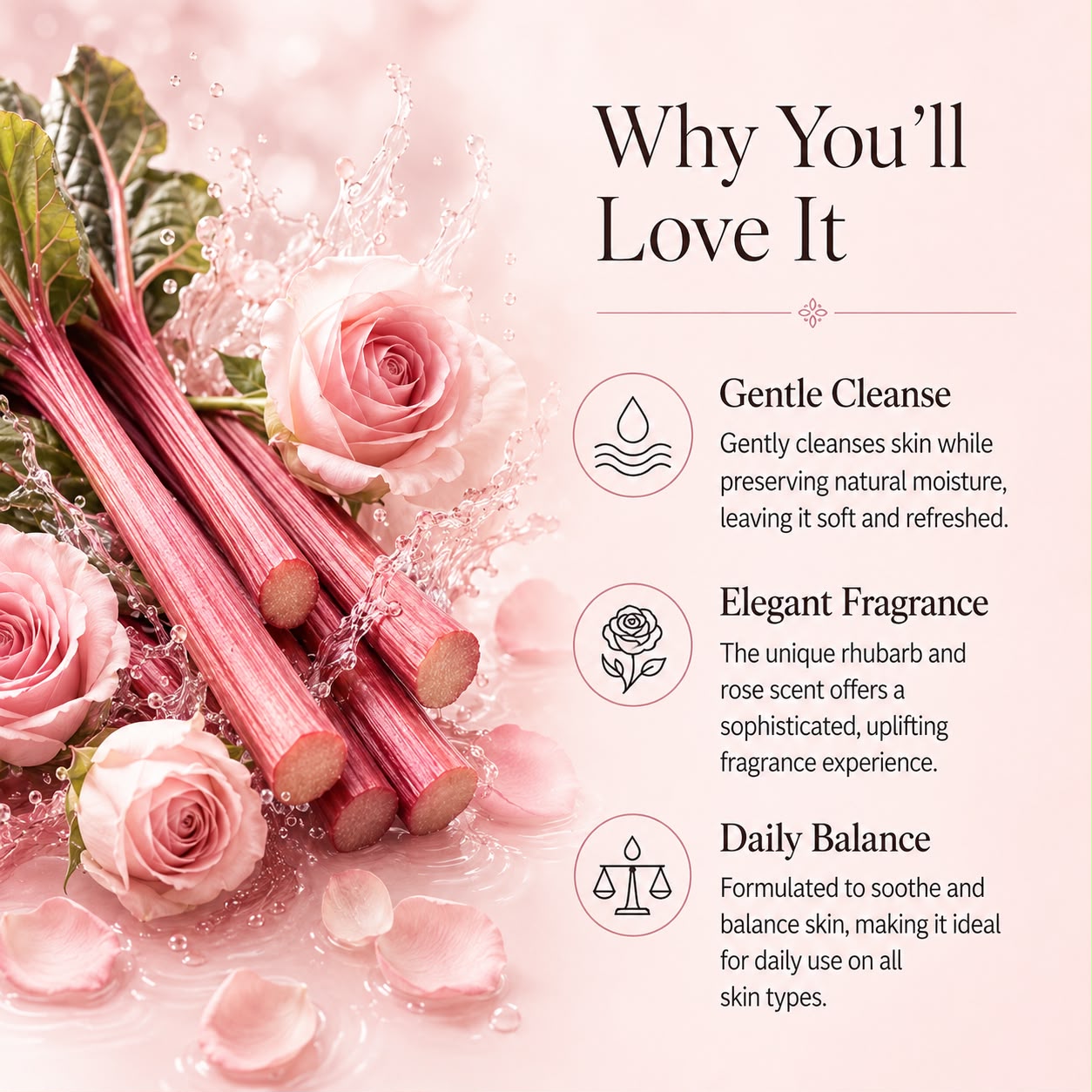 Regal Rhubarb & Rose Body cleanser